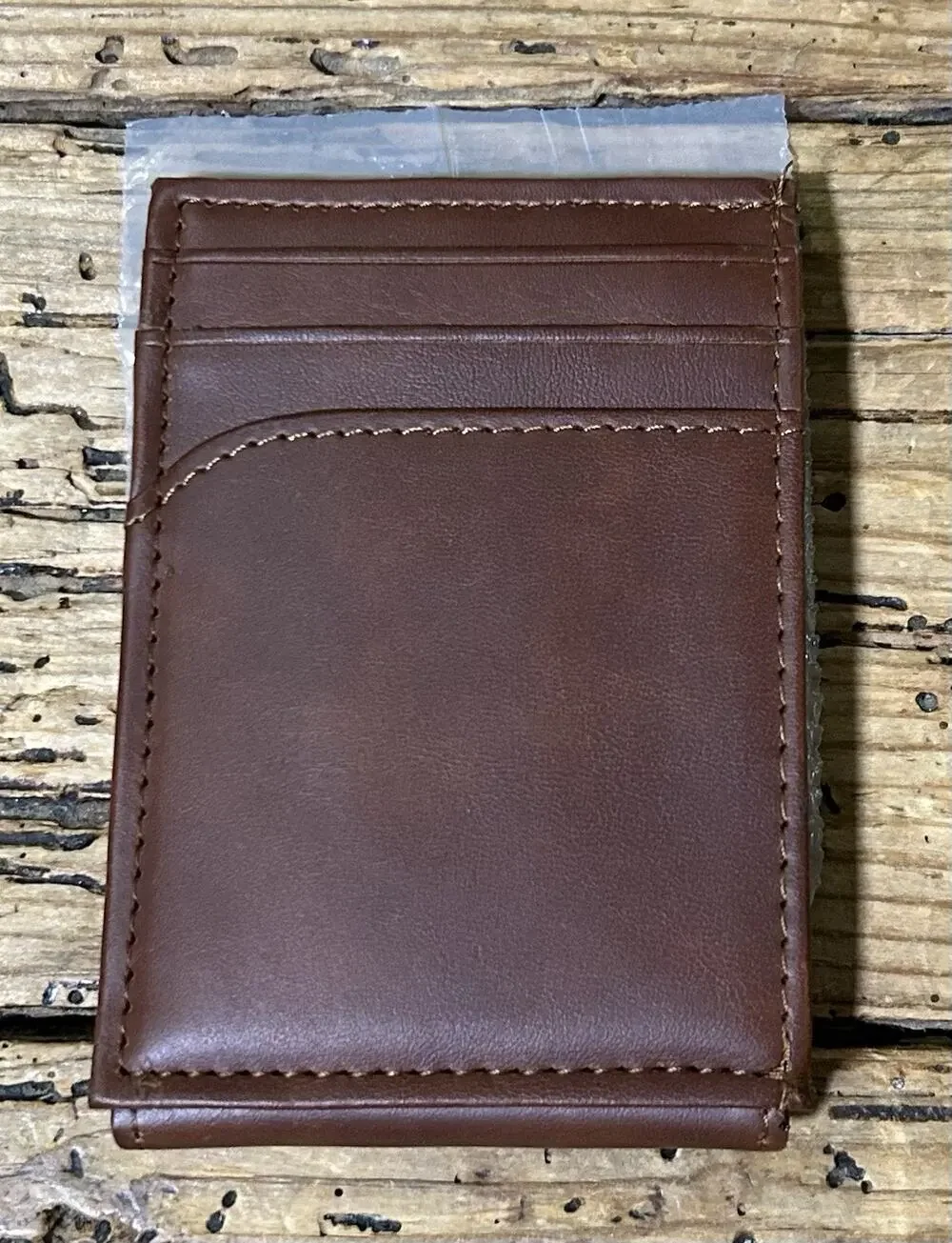 Goodfellow And Co. Men’s Brown Leather Card Wallet - NEW